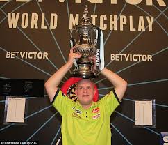 Darts World Matchplay 2015 02 van Gerwen win plaatje